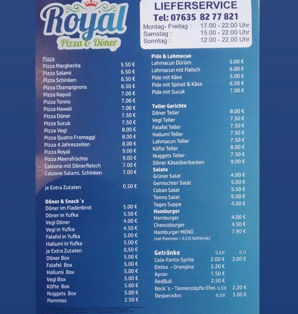 Menu_Royal Pizza & Döner_Bellingen_image_2