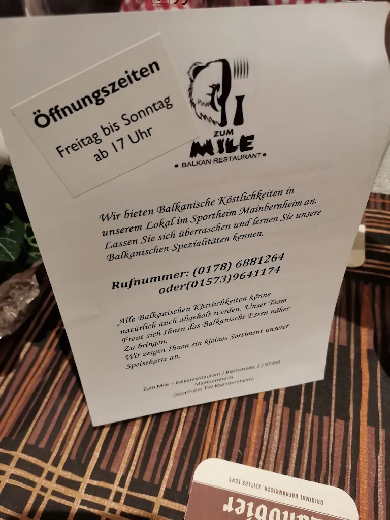 Menu_Sportgaststätte Mainbernheim/ zum Mile_Mainbernheim_image_2