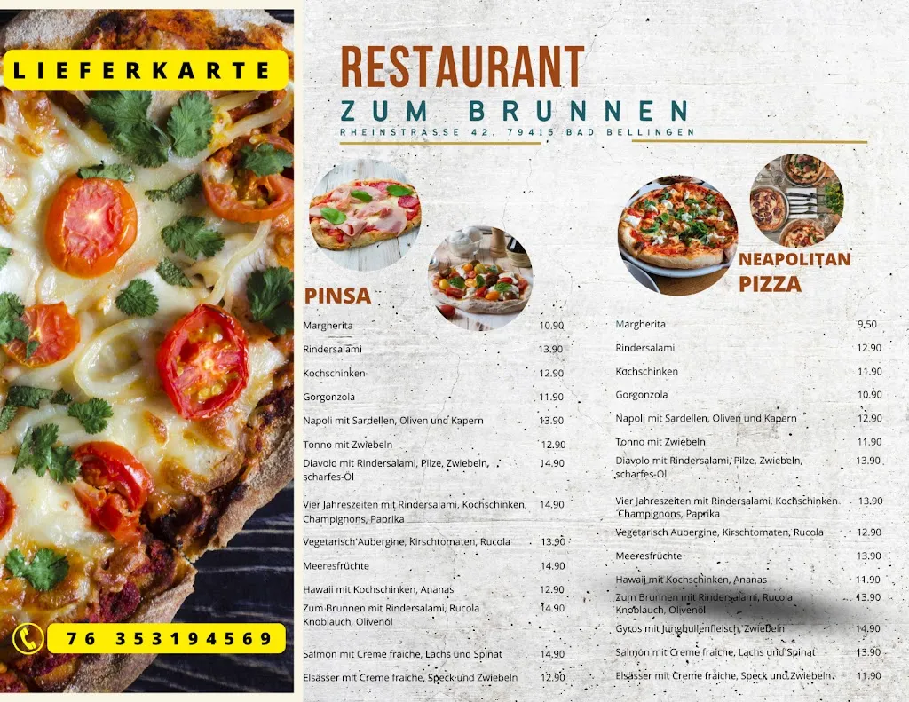 Pizzeria / Restaurant / Eiscafé zum Brunnen_Bellingen_menu_image_1