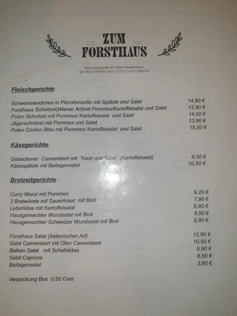 Menu_Zum Forsthaus_Marktredwitz_image_1