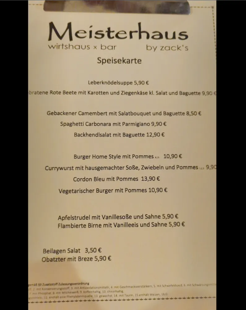 Menü_Meisterhaus by Pellegrino Restaurant & Cocktailbar_Marktredwitz_Bild_1