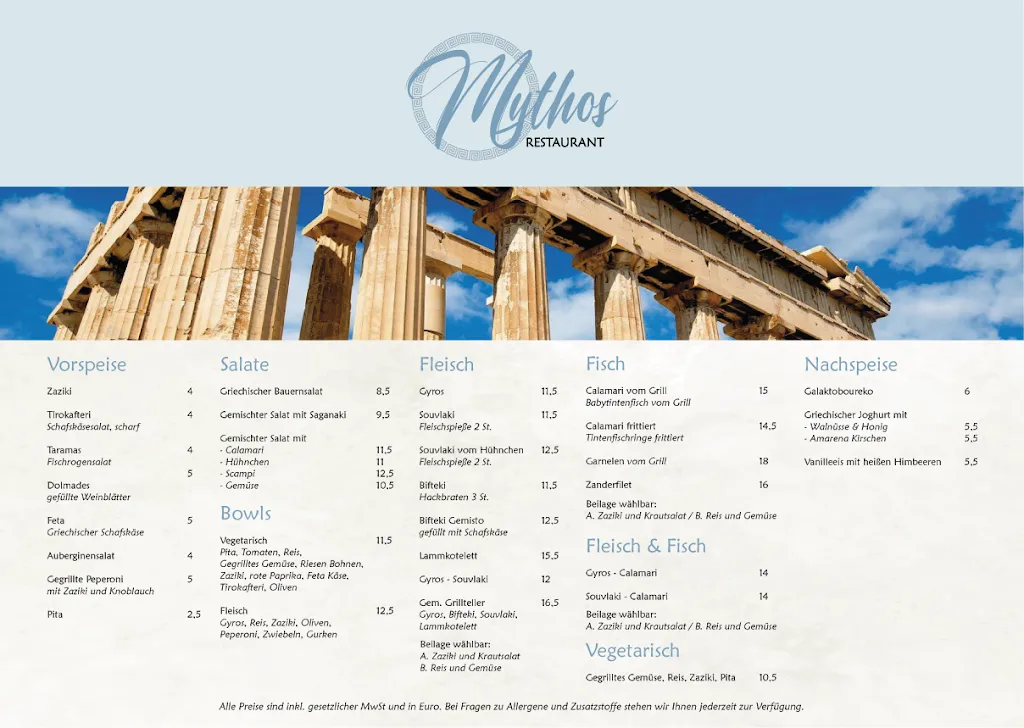 Menu_Restaurant Mythos Landshut_Landshut_image_1
