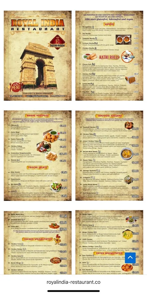 Menu_Royal India Restaurant_Landshut_image_2