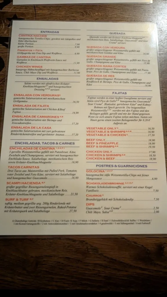Menu_Cantina Ensenada Landshut_Landshut_immagine_2