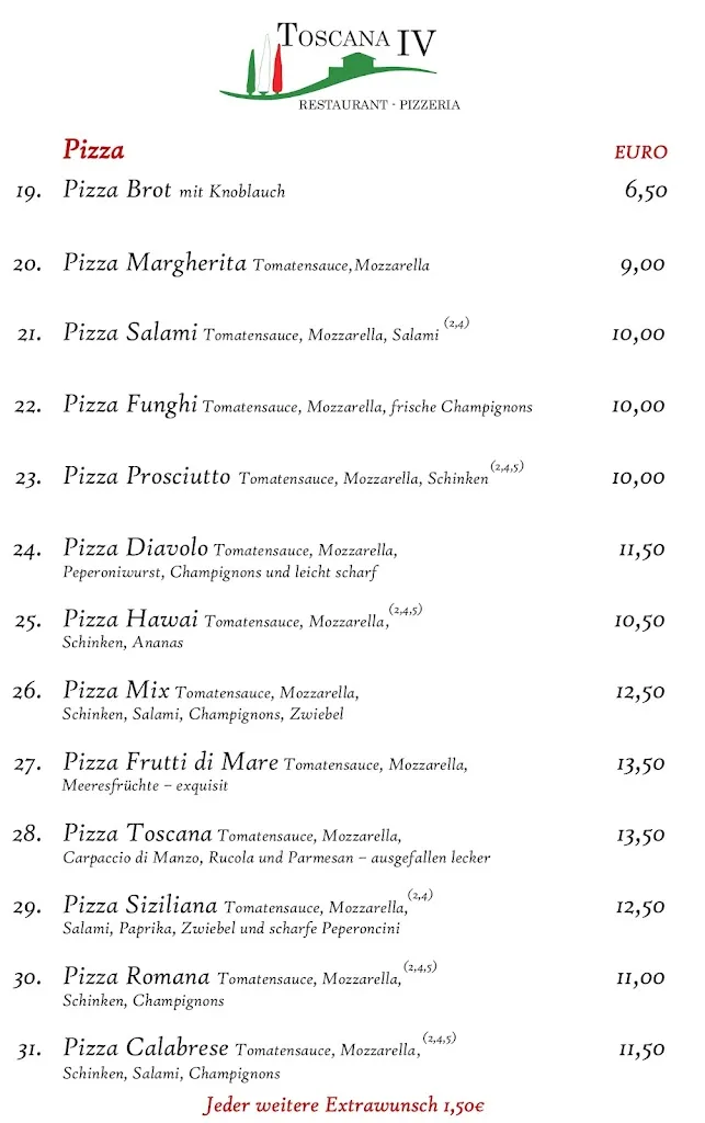 Menu_Toscana IV - Pizzeria Restaurant_Herrenalb_image_2