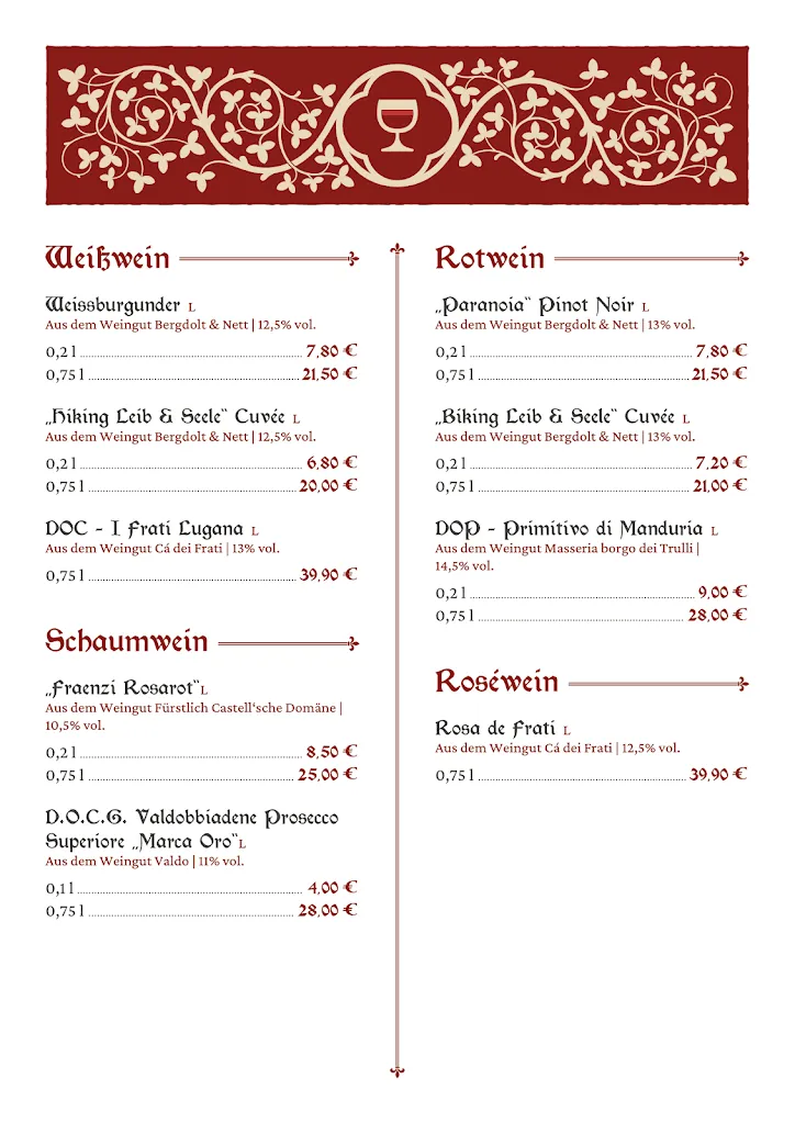 Menu_Tavern in Vitztumb_Landshut_image_3