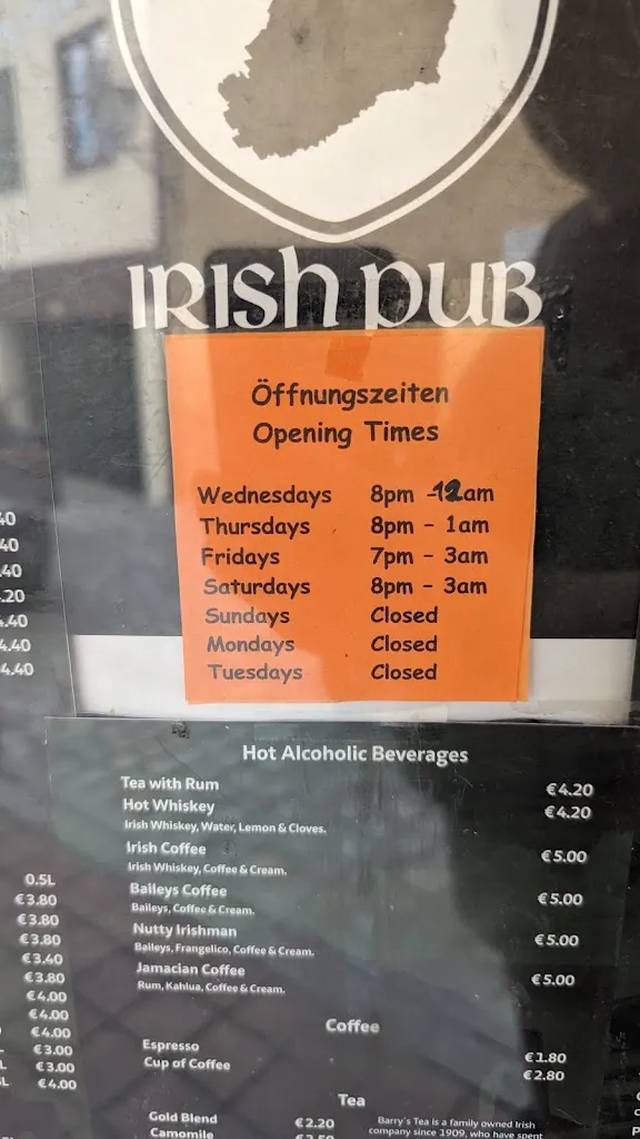 Menu_The Emerald Isle_Landshut_image_1