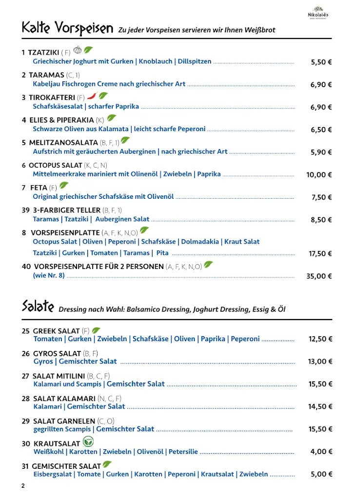 Menu_Nikolaidis Griechisches Restaurant_Landshut_image_4