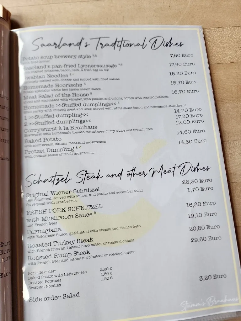 Menu_Stumm’s Brauhaus Neunkirchen_Neunkirchen_immagine_1