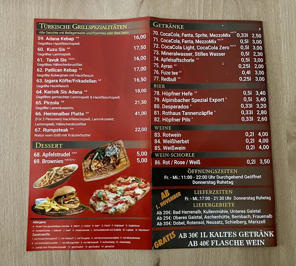 Menu_Herrenalber Pinsa Pasta Burger Grill Haus_Herrenalb_immagine_2