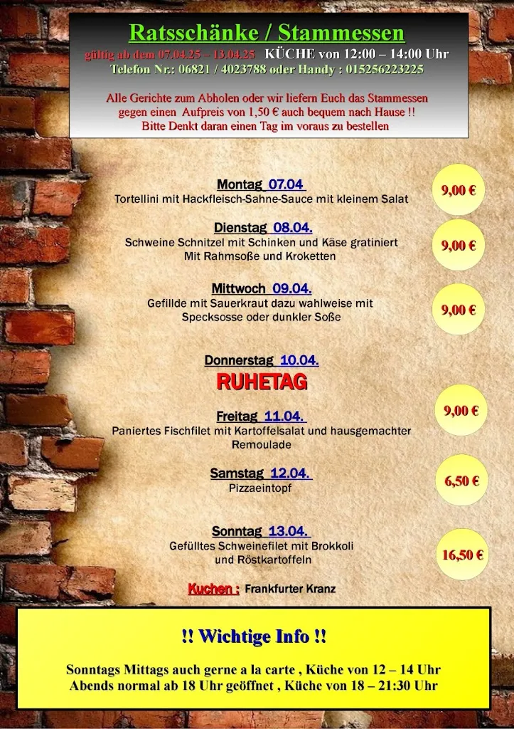 Menu_Ratsschänke Heiligenwald_Schiffweiler_immagine_3