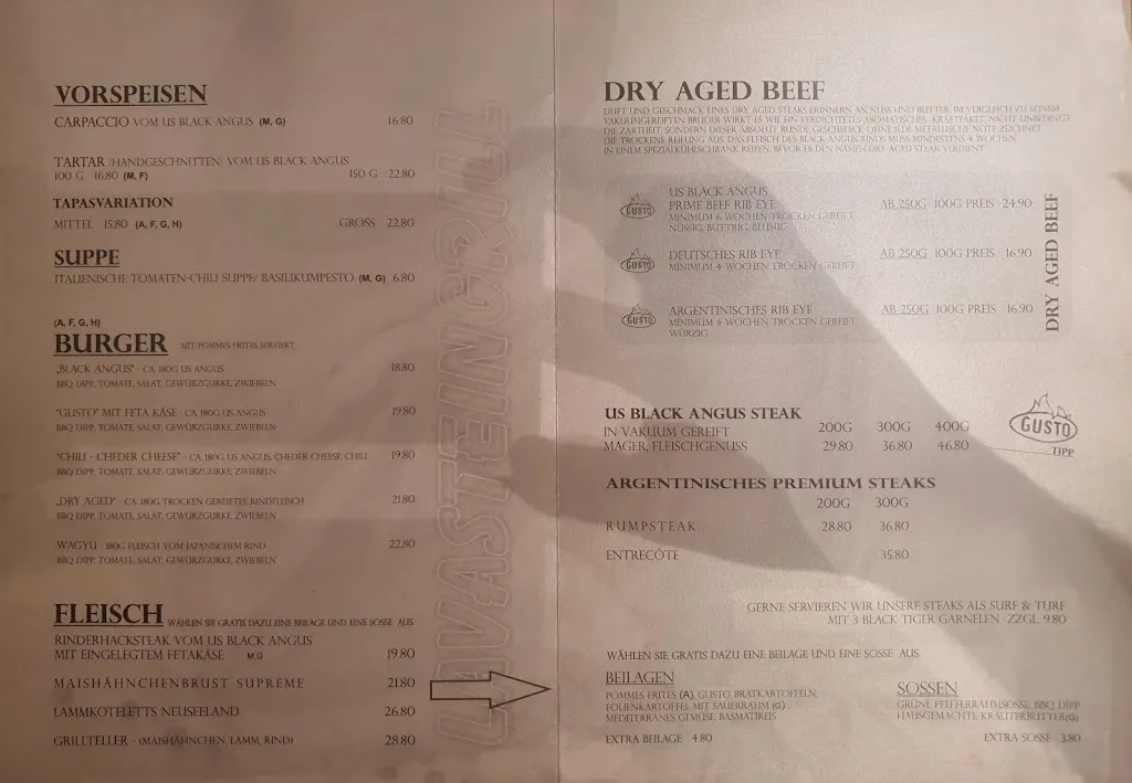 Menü_Gusto Premium Steakhouse_Saarbrücken_Bild_1