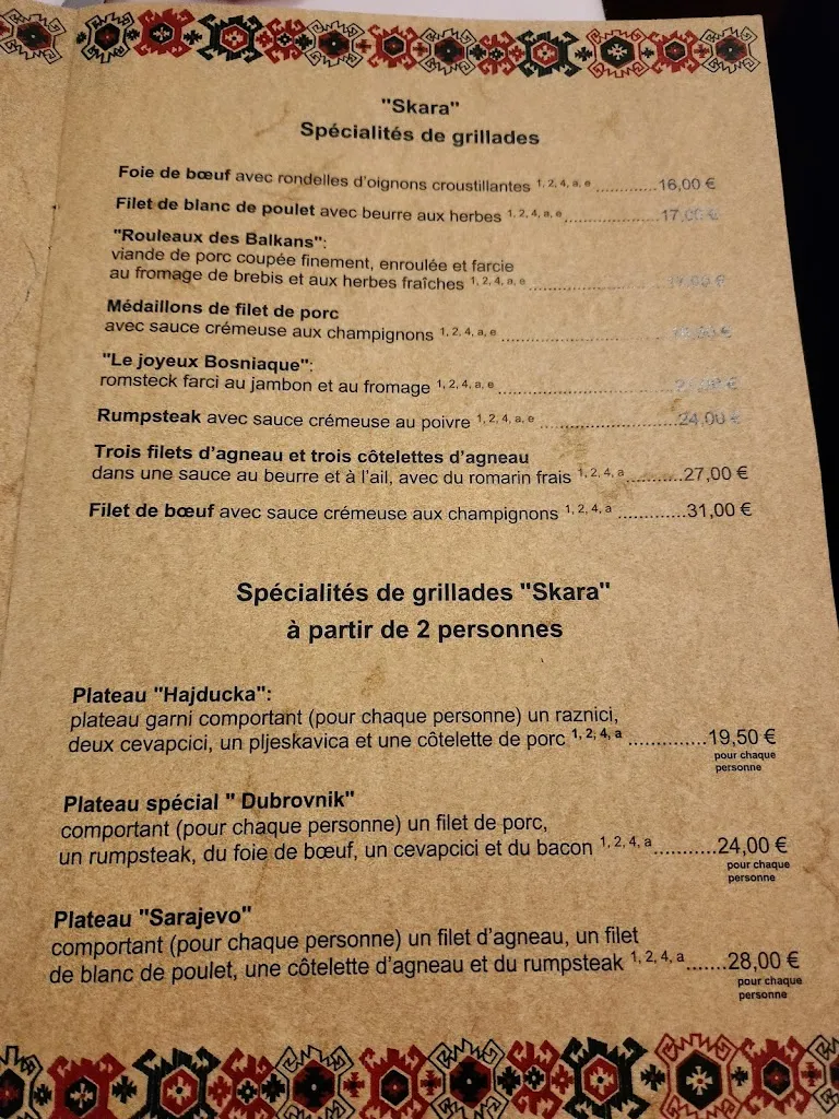 Menu_Dubrovnik Restaurant_Saarbrücken_image_1