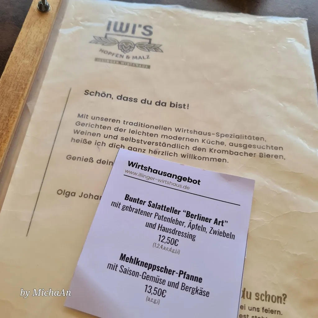 Menu_IWI'S Hopfen und Malz – Wirtshaus Illingen Saar_Illingen_image_2