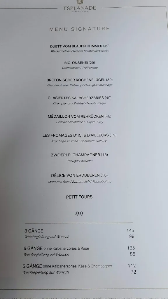 Menu_ESPLANADE Saarbrücken_Saarbrücken_immagine_2