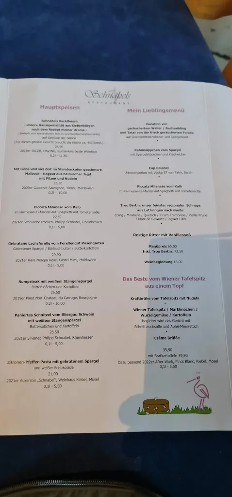 Menu_Schnabels Restaurant_Saarbrücken_immagine_2