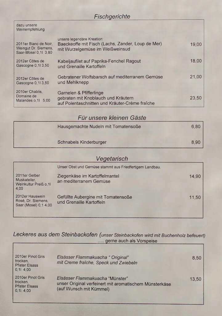 Menu_Schnabels Restaurant_Saarbrücken_immagine_4