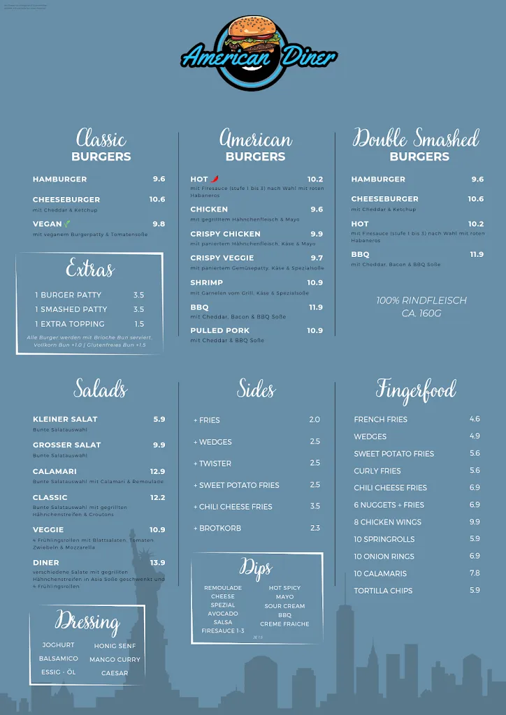 Menu_American Diner Straubing_Straubing_imagen_2