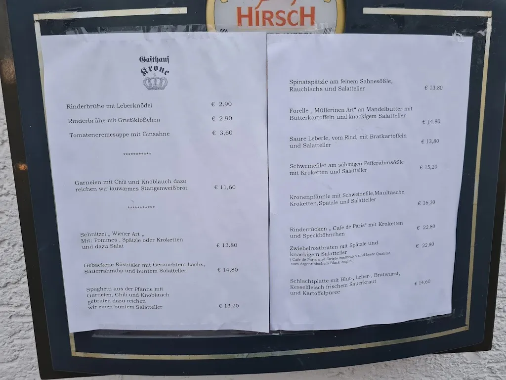 Menu_Gasthaus Krone_Dürrheim_immagine_4