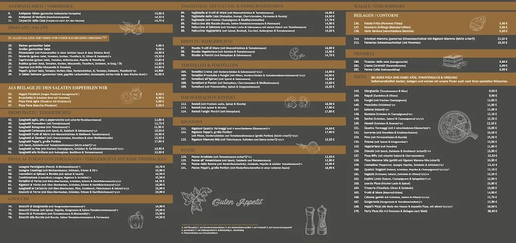 Menu_Ristorante Pizzeria Peppi's_Dürrheim_image_1