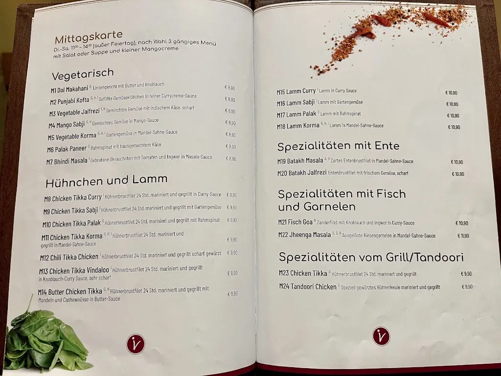 Menu_Restaurant Indian Village_Freising_image_1