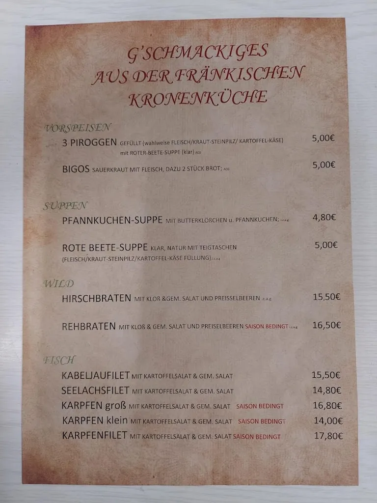 Menu_Landgasthof & Pension Goldene Krone 