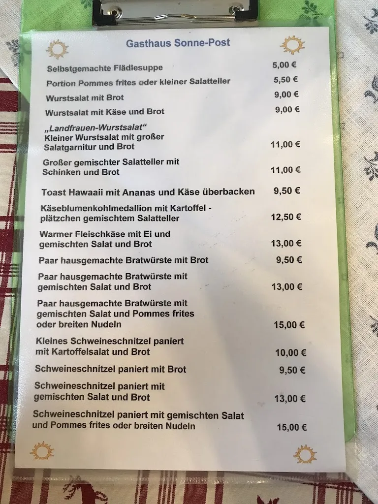 Menu_Gasthaus Sonne-Post_Dürrheim_image_1