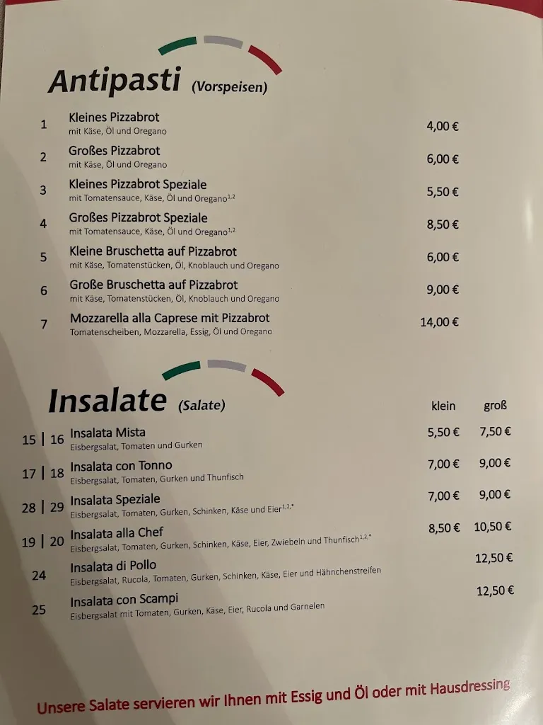 Menu_Pizza -Salate und Pastaspezialitäten Bei Cosi_Pressig_immagine_2