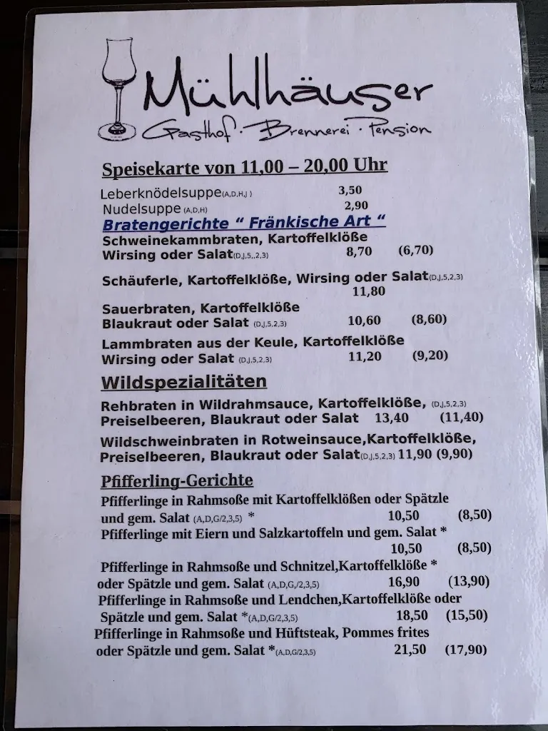 Menu_Gasthof-Pension-Brennerei Mühlhäuser_Pretzfeld_image_1
