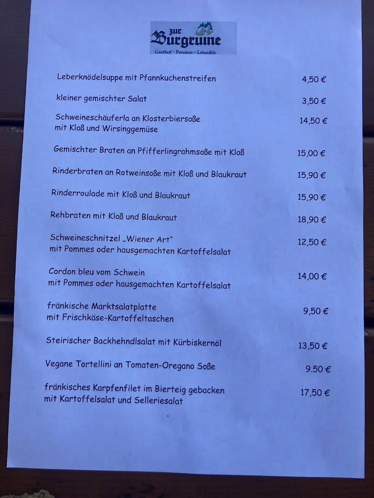 Menu_Gasthof und Pension 