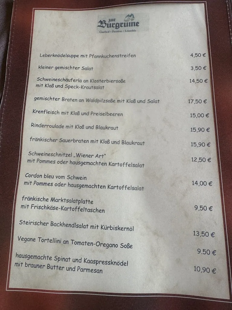 Menu_Gasthof und Pension 