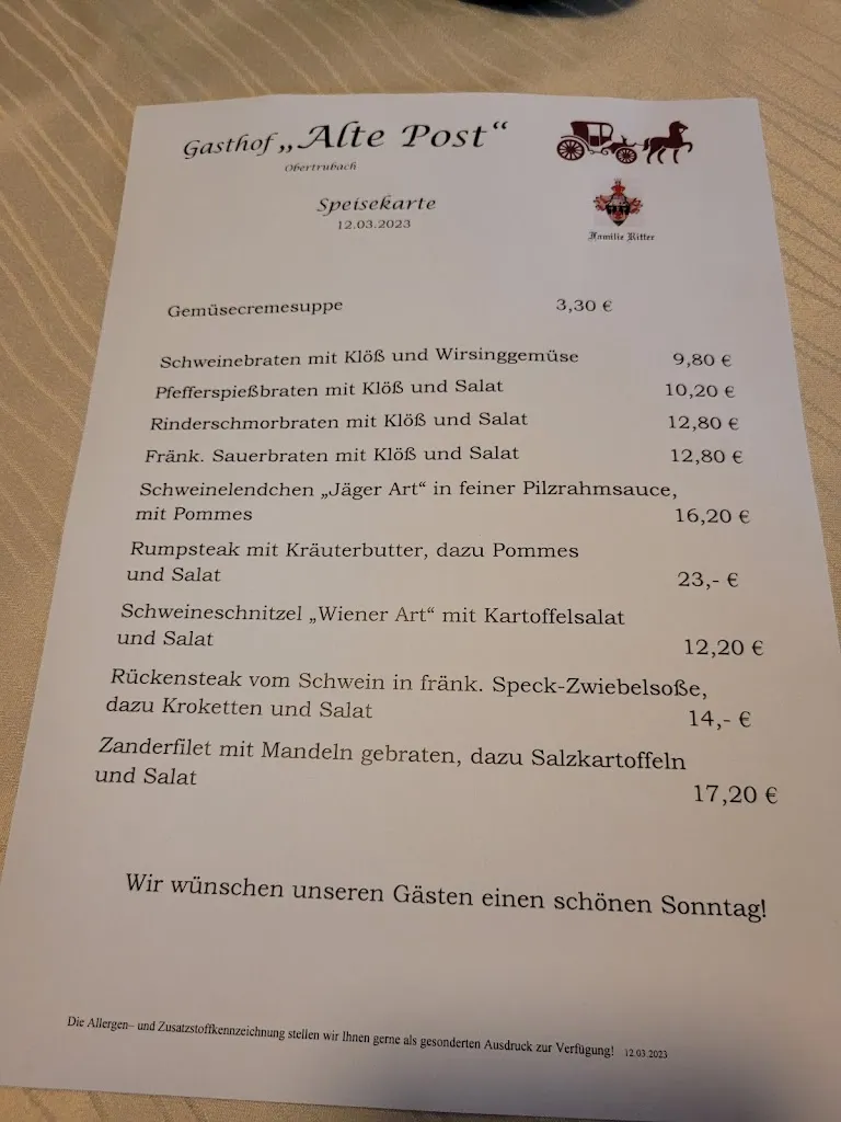 Menü_Alte Post_Obertrubach_Bild_1