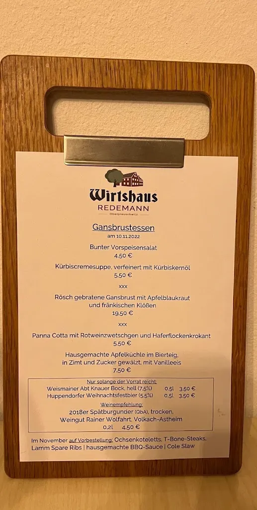 Menu_Wirtshaus Redemann_Bayreuth_immagine_3