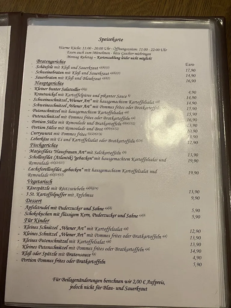 Menu_Gaststätte Porsch_Bayreuth_immagine_3