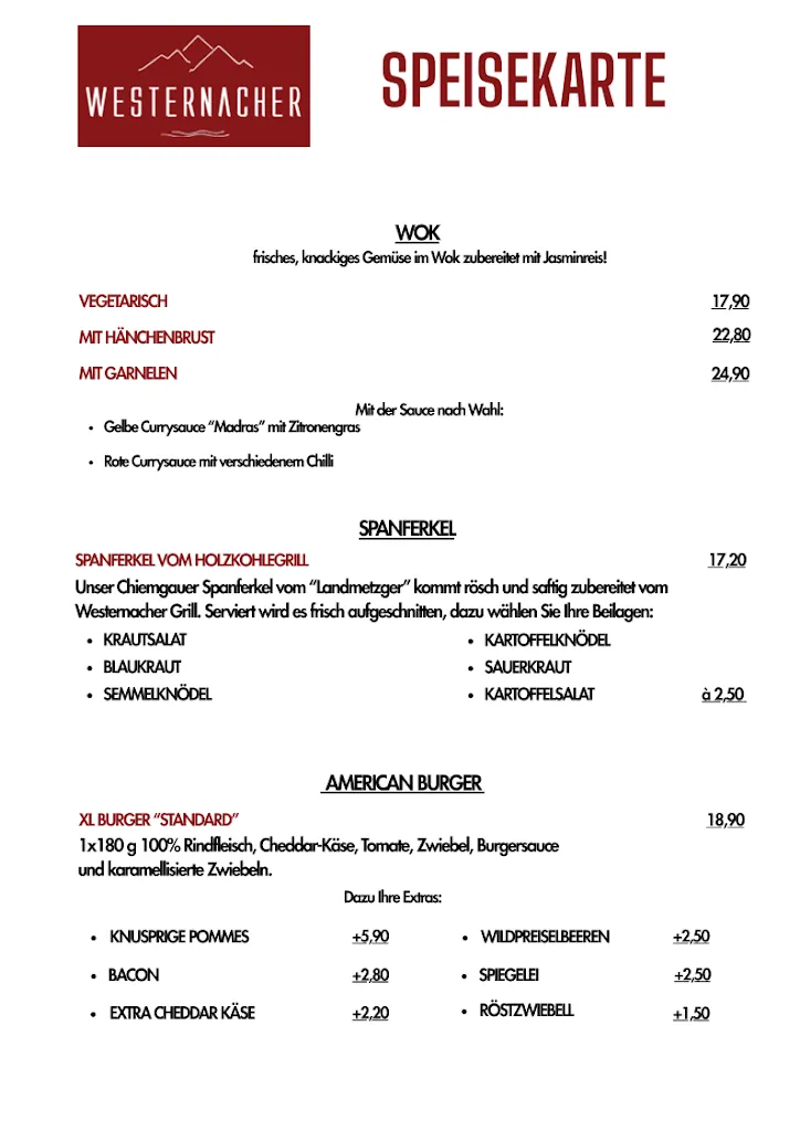 Menu_Restaurant Westernacher Chiemsee_Chiemsee_immagine_4