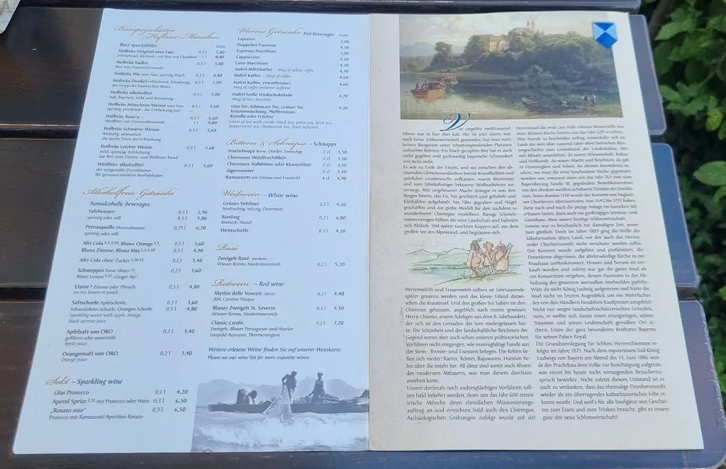 Menu_Schlosswirtschaft Herrenchiemsee_Herrenchiemsee_immagine_1