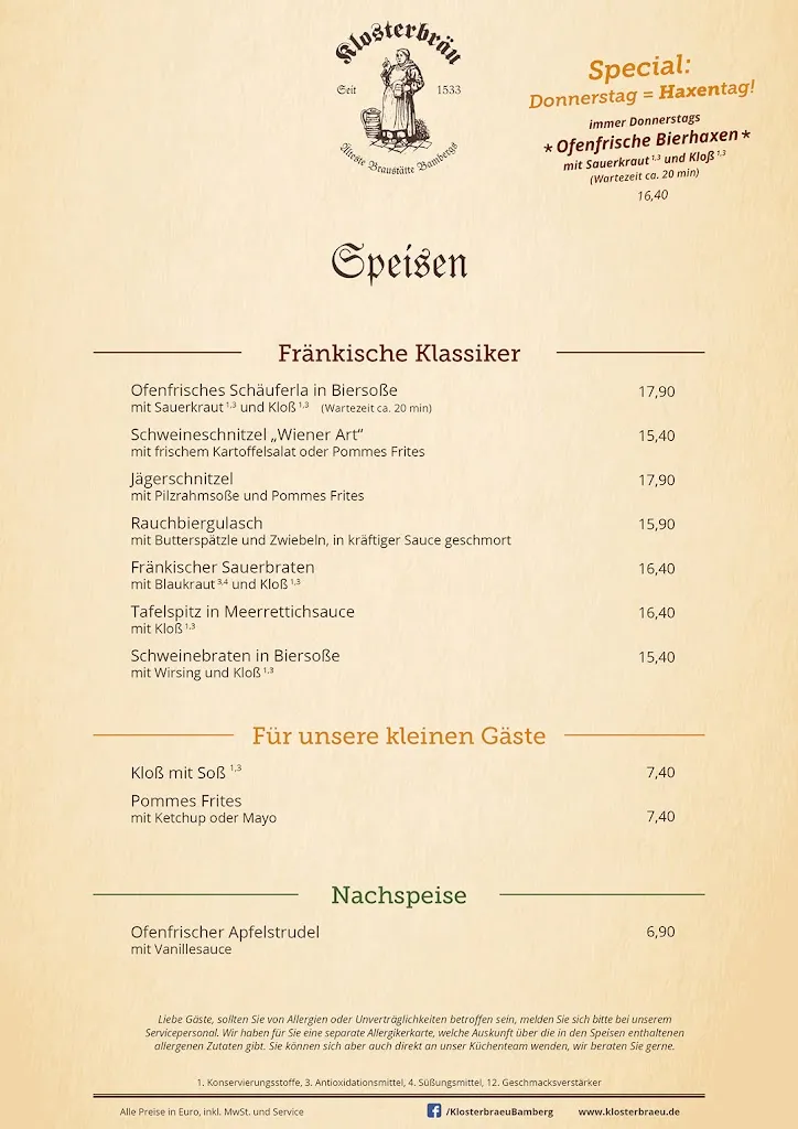 Menu_Klosterbräu Bamberg_Bamberg_image_1