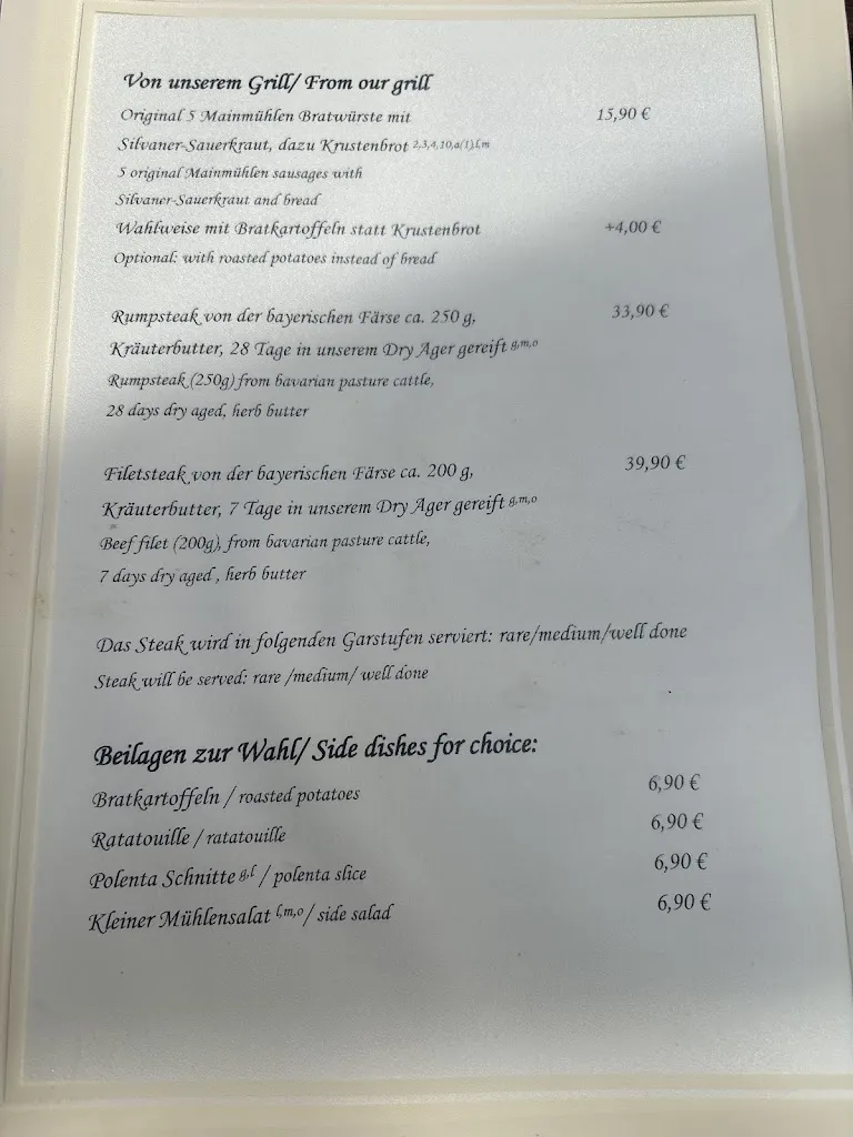 Menu_Gasthaus Alte Mainmühle_Würzburg_immagine_2