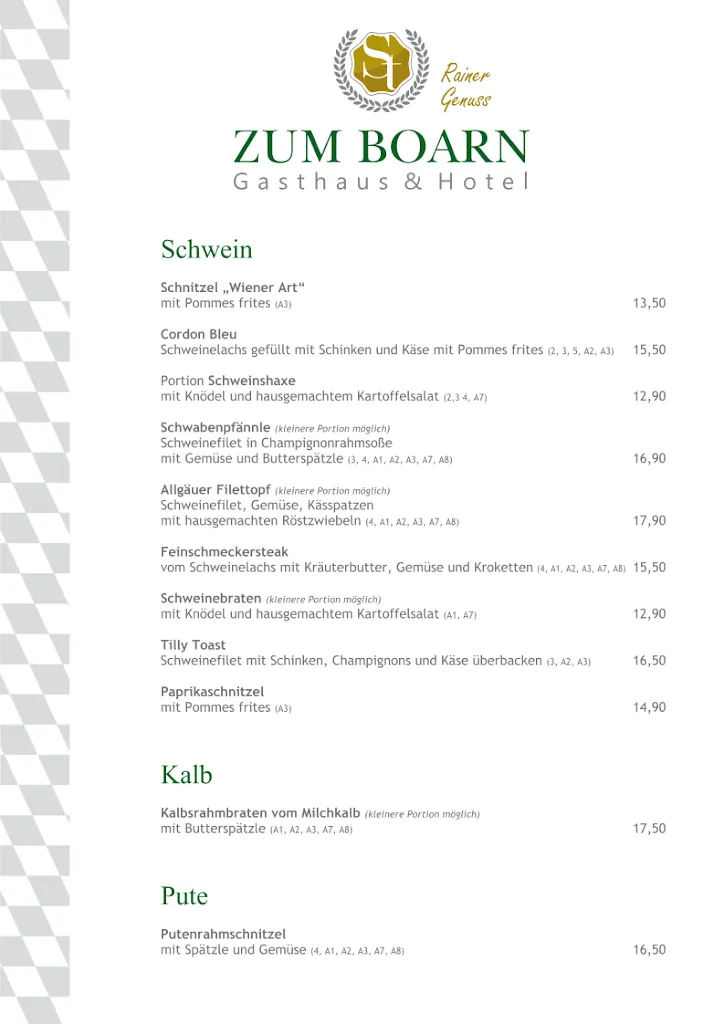 Menu_Gasthaus & Hotel 