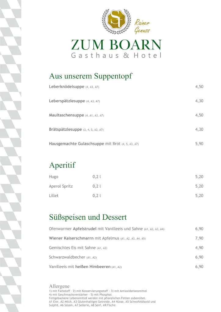 Menu_Gasthaus & Hotel 