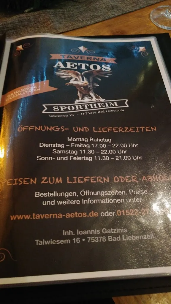 Menu_Taverna Aetos Sportheim Bad Liebenzell_Liebenzell_image_1
