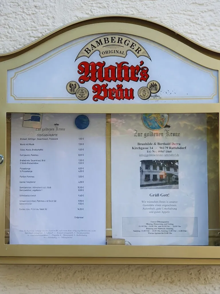 Menü_Gastwirtschaft Zur Goldenen Krone_Rattelsdorf_Bild_2