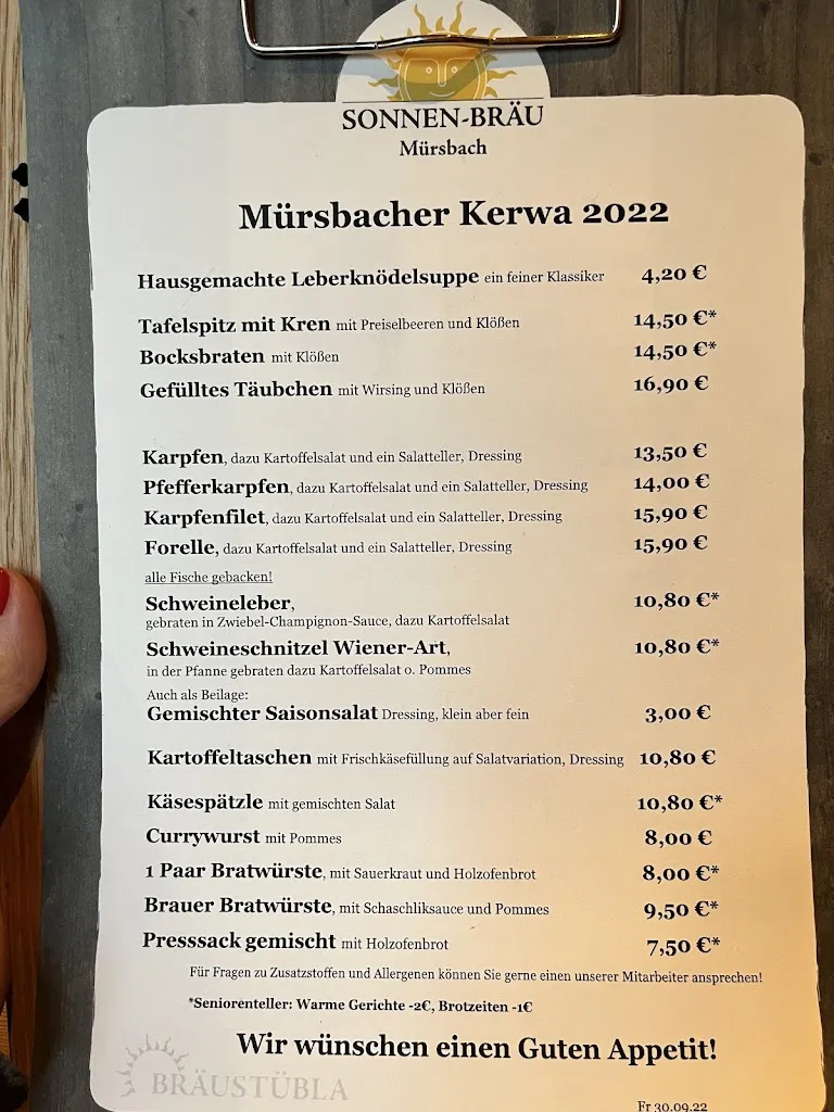 Menu_SONNEN-BRÄU Mürsbach_Rattelsdorf_immagine_2