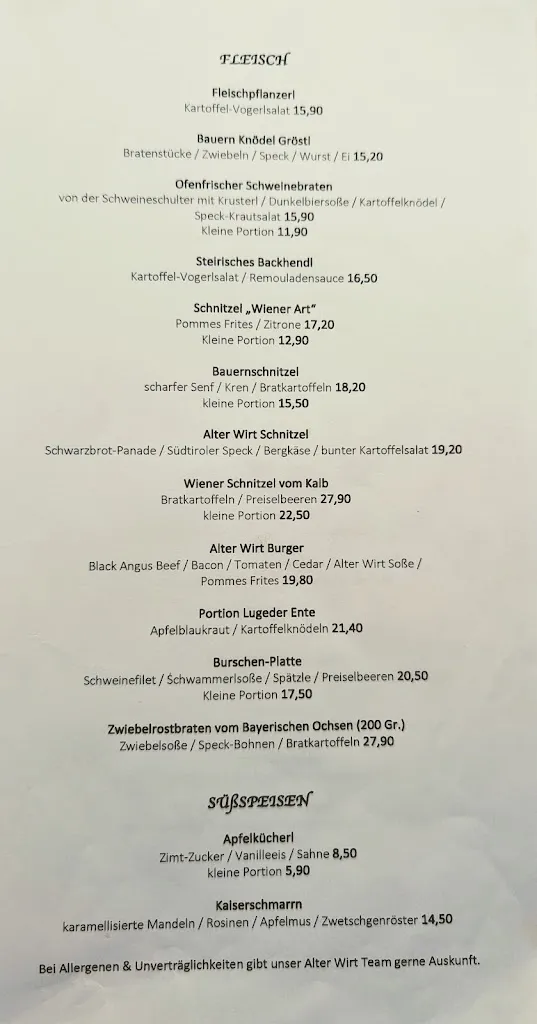 Menu_Gasthof Alter Wirt_Hohenbrunn_immagine_2