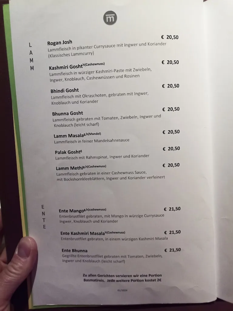 Menü_Maharani Gastro GmbH_Ottobrunn_Bild_2