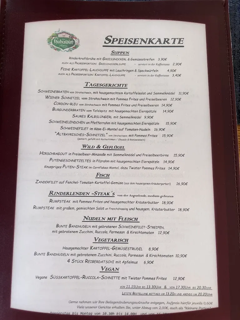 Menu_Gasthaus Huberwirt Ignaz Lechner_Raubling_image_1