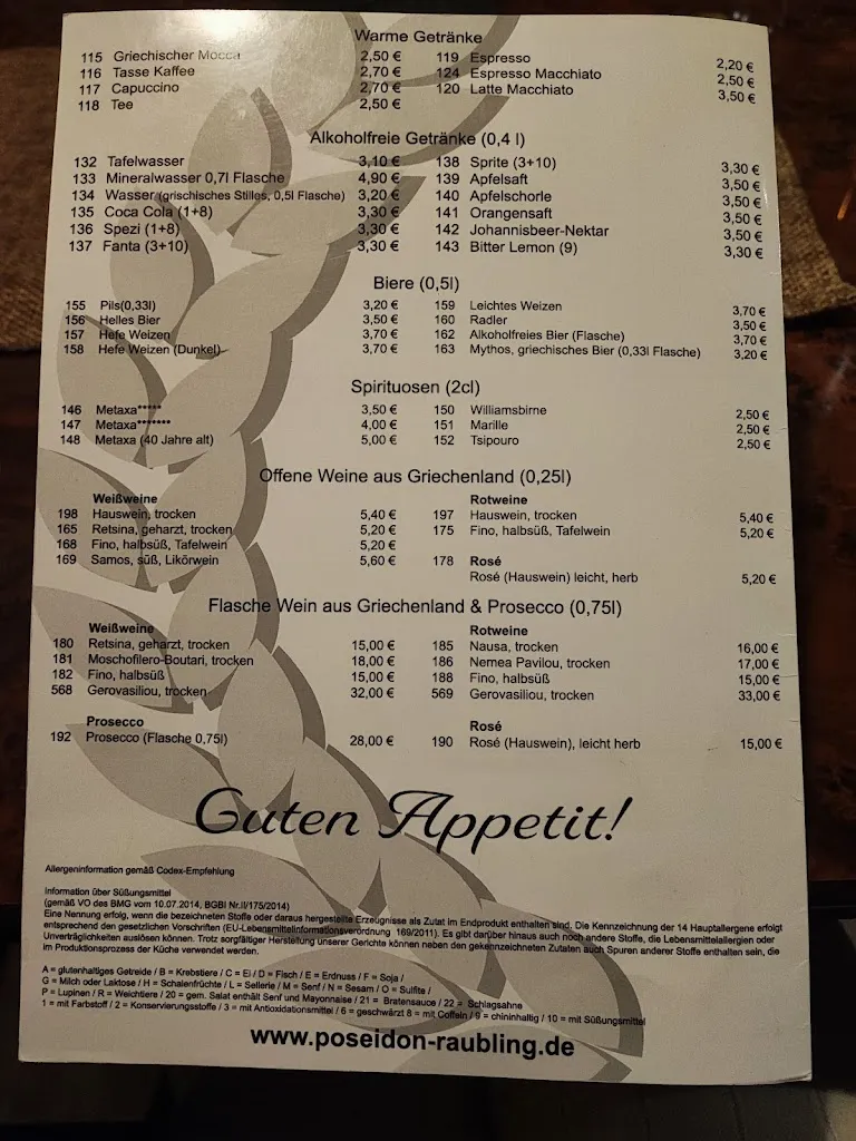 Menu_Restaurant Poseidon_Raubling_immagine_2