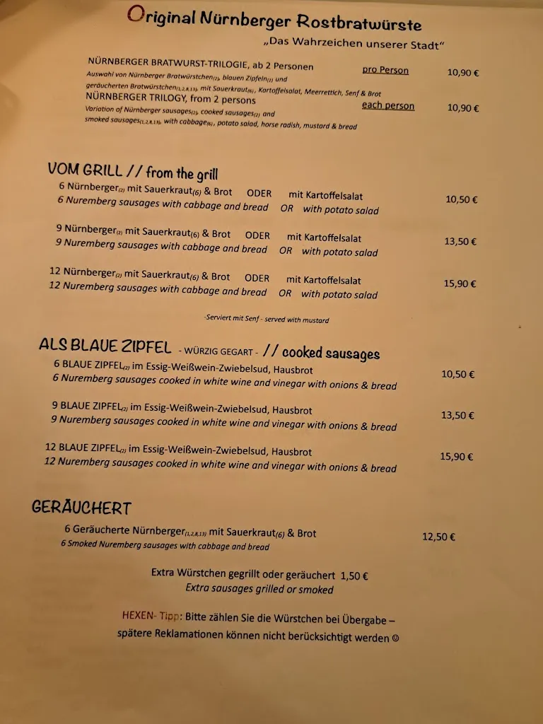 Menu_Restaurant Burgwächter_Nürnberg_immagine_3
