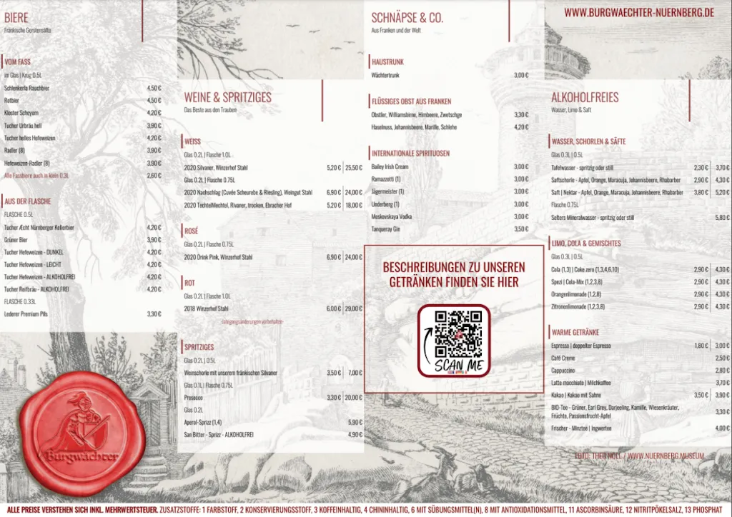 Menu_Restaurant Burgwächter_Nürnberg_immagine_4
