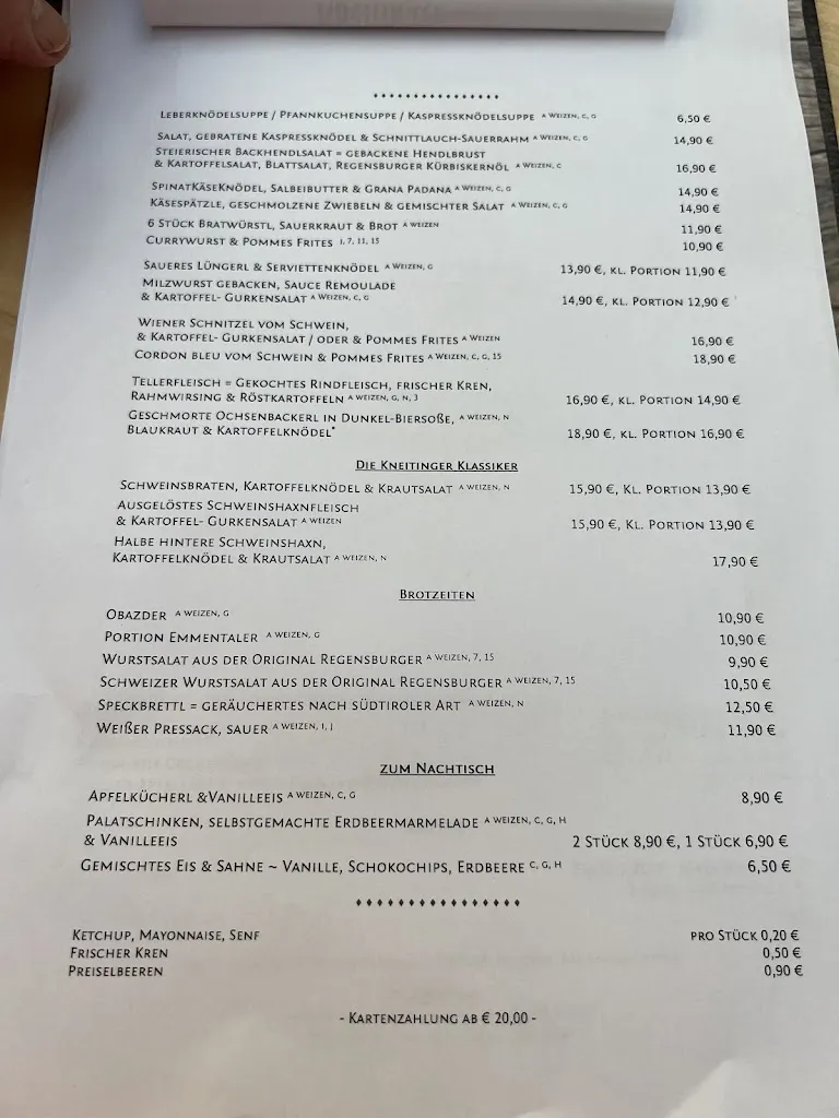 Menu_Brauereigaststätte Kneitinger_Regensburg_image_2